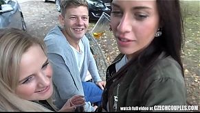 Threesome Sex on Public 13 min