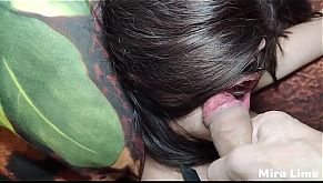 Perverted brother insert cock in mouth and fucked stepsister while she sleeping