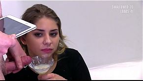 Premium Bukkake - Julie Red swallows 54 huge mouthful cum loads