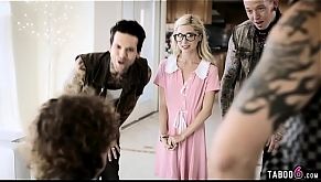 Innocent teen girlfriend gangbanged by drug dealers