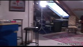 Unseen amateur gang bang sex with horny