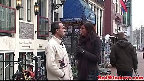 Blonde amsterdam whore sucks and fucks cock