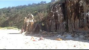 Beach babe sucks cock #1