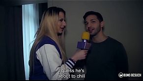 BUMS BESUCH - German blonde pornstar Celina Davis surprise fucks her fanboy