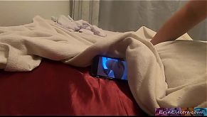 Stepmom helps stepson with porn addiction and lets him cum inside her