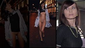 Jeny Smith walks the streets naked with only painted pants. Shocking footage