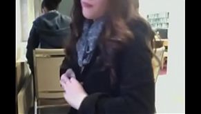 Aurelie s'exhibe à la bibliotheque de la fac