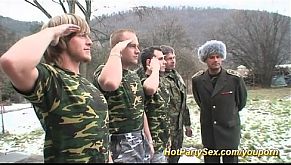 military gangbang bukkake orgy