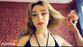 Magic glasses virtual reality gave me sex with Harley Quinn 5 min