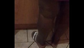 Mzansi upskirt of my aunt washing dishes 27 sec