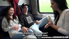 Foursome Sex in Public TRAIN 12 min